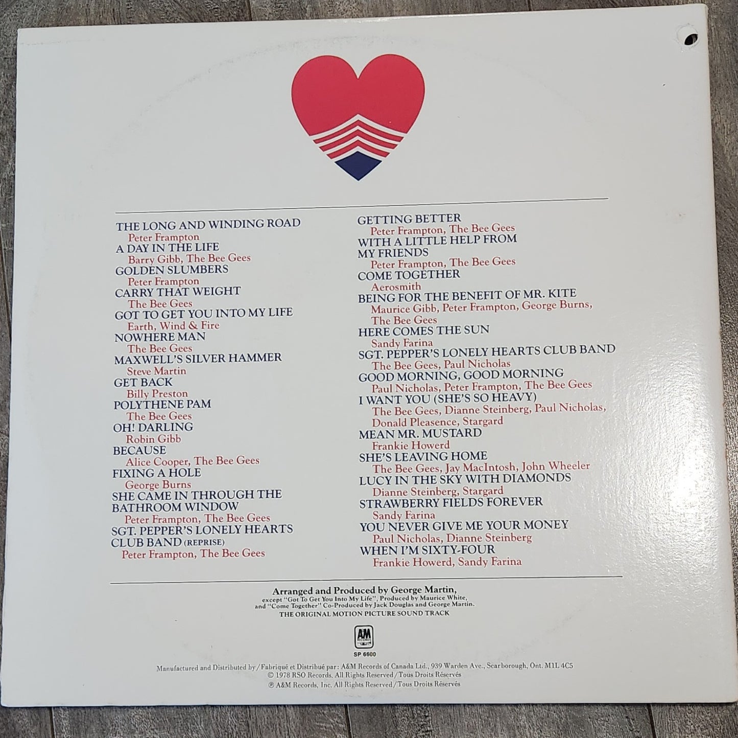 Sgt. Pepper's Lonely Hearts Club Band Original Motion Picture Soundtrack